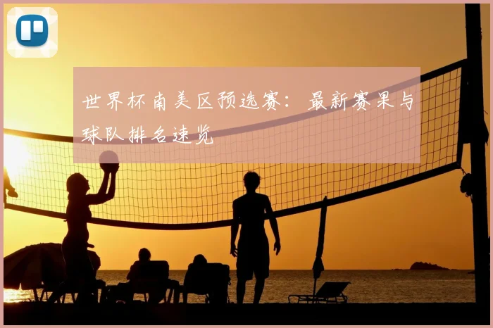 世界杯南美区预选赛：最新赛果与球队排名速览